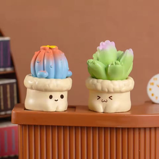 New Miniature Cactus Figurines Succulent Fairy Tale Garden Decoration Crafts Mini Fairy Garden Ornament Home Decor Accessories